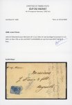 Stamp of Egypt » Russian Post Offices » Alexandria 1866 2k deep blue and rose with large margins on entire to Beyrouth, tied ''785'' numeral in blue