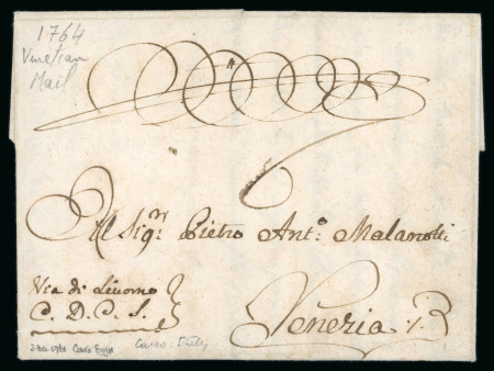 Stamp of Egypt » Early Letters 1764 entire from Cairo to Venice