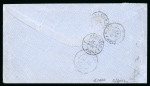 Stamp of Egypt » French Post Offices » Suez 1874 (Nov 16) envelope from Suez to France with 80c Ceres tied by ''5105'' numeral cancel
