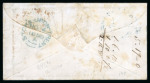Stamp of Egypt » British Post Offices » Alexandria 1850 (Oct 21) envelope to England with ''PAID AT ALEXANDRIA'' crown hs in red
