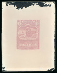 Stamp of Mexico 1895, 5p, a small group of three Sperati glass support clichés in shades