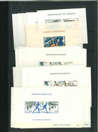 Stamp of Colonies françaises » Monaco 1964-1994, très beau lot de 143 blocs spéciaux tous