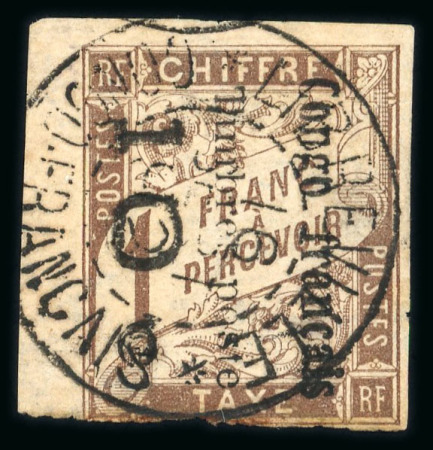 Stamp of Colonies françaises » Congo Congo : 1892, taxe surchargés Y&T n° 11 et n° 11a surcharges