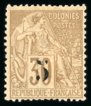 Stamp of Colonies françaises » Sénégal Sénégal : 1887, Alphée Dubois surchargés YT n° 1 et