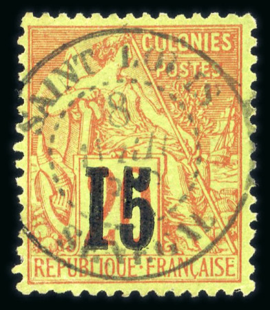 Stamp of Colonies françaises » Sénégal Sénégal : 1887, Alphée Dubois surchargé YT n° 5J surcharge