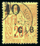 Stamp of Colonies françaises » Gabon Gabon : 1886, Alphée Dubois surchargé Y&T n° 2 oblitéré