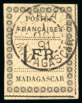 Stamp of Colonies françaises » Madagascar (Poste française) Madagascar : 1891, Y&T n° 12 oblitéré signé Calves