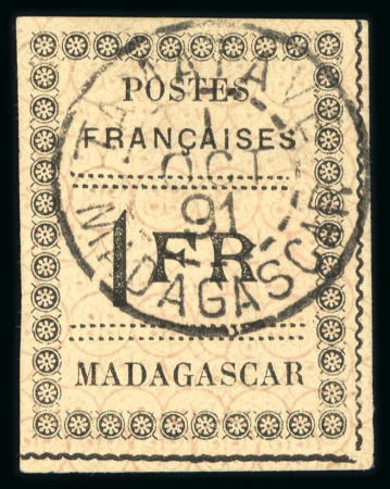 Stamp of Colonies françaises » Madagascar (Poste française) Madagascar : 1891, Y&T n° 12 oblitéré signé Calves
