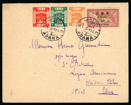 Stamp of Colonies françaises » Cilicie (Occupation française) Cilicie : 1920, rare lettre entière de 1920 avec affranchissement