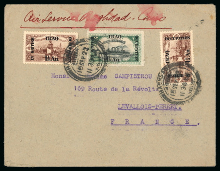 Stamp of Iraq Irak British Post Offices : 1922, nice cover franked