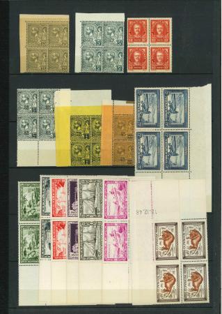 Stamp of Colonies françaises » Monaco Monaco : 1920-1957, ensemble de timbres tous en blocs