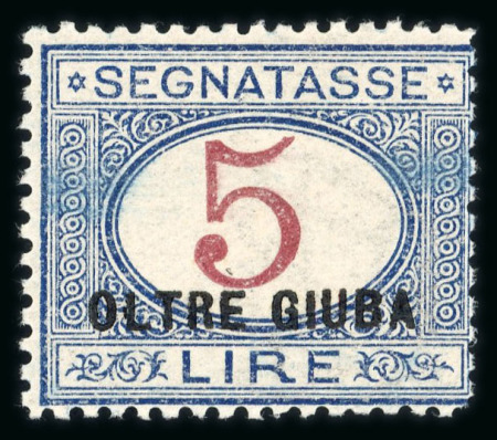 Stamp of Italy » Italian Colonies and Possessions » Oltre Giuba Oltre Giuba : 1925, postage due Sassone n° 1-10 mint