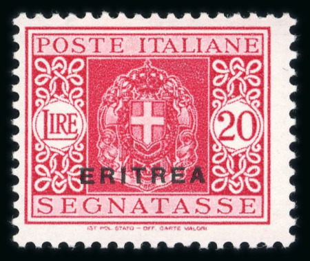 Stamp of Italy » Italian Colonies and Possessions » Eritrea Eritrea postage due : 1934, Sassone n° 26-38 mint **