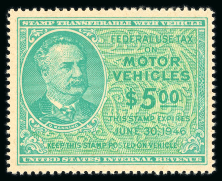 Stamp of United States » Revenues USA Motor Vehicle Revenues RV 1-53 cpl. Set of 53,