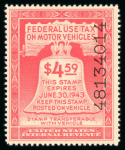 Stamp of United States » Revenues USA Motor Vehicle Revenues RV 1-53 cpl. Set of 53,