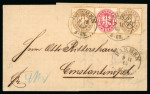 Stamp of German States » Prussia Prussia 1865 and 1867 covers to Constantinopel