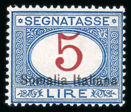 Stamp of Italy » Italian Colonies and Possessions » Somalia Somalia postage due : 1920, Sassone n° 23-32 mint *,