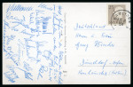 Stamp of Thematics 1958 World Cup in Sweden: 1958 (Jun 10) picture postcard written by Erich Deuser with autographs of West Germany players