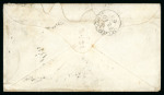 Stamp of Mauritius » 1858-62 Britannia Issues (SG 26-35) 1858-62 (9d) dull magenta re-issued as 1d., on 1863 (5 Jan.) soldier's envelope