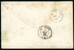 Stamp of Mauritius » 1858-62 Britannia Issues (SG 26-35) 1862 (5 Apr.) double rate envelope to Bordeaux, marked