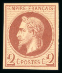 Stamp of France » Empire Lauré 1863-1870 1863, Empire Lauré Y&T n°26A, 2c rouge-brun, impression