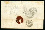 Stamp of Mauritius » 1859 Dardenne Issue (SG 41-44) Dardenne 2d. blue pair on laid paper, with huge margins, on 1860 (Mar 5) entire from Port Louis "Via Marseilles" to Bordeaux