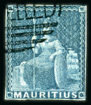 Stamp of Mauritius » 1858-62 Britannia Issues (SG 26-35) 1858-62 Issue No value Rowland Hill cancel, blue [6]