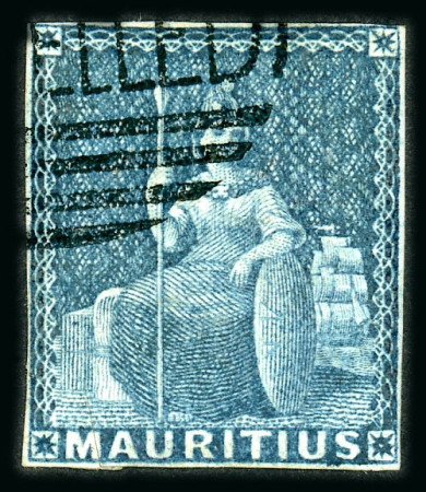 Stamp of Mauritius » 1858-62 Britannia Issues (SG 26-35) 1858-62 Issue No value Rowland Hill cancel, blue [6]
