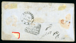 Stamp of Mauritius » 1858-62 Britannia Issues (SG 26-35) 1859 entire to Calcutta, bearing 1/- vermilion, large