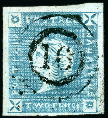 Stamp of Mauritius » 1859 Lapirot Issue » Early Impressions (SG 36-37) 1859 Lapirot Early Impressions, 2d. blue on grey paper