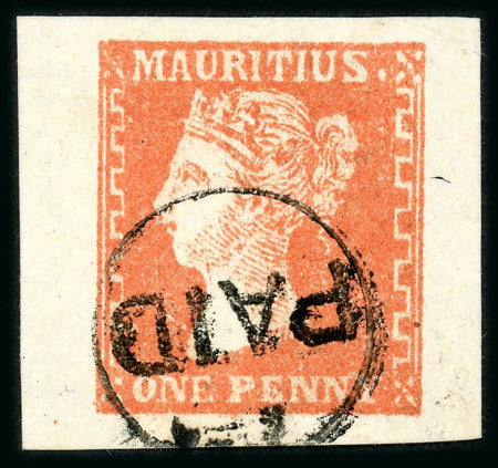 Stamp of Mauritius » 1859 Dardenne Issue (SG 41-44) 1859 Dardenne Issue 1d.deep vermilion, superb used,
