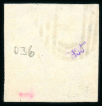 Stamp of Mauritius » 1859 Dardenne Issue (SG 41-44) 1859 Dardenne Issue 2d. pale blue on laid paper, position 36, with heavy retouch on neck, used