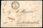Stamp of Austria » 1850 Issue 1857 (11/7) seltener Einschreibebrief von Wien nach Konstantinopel