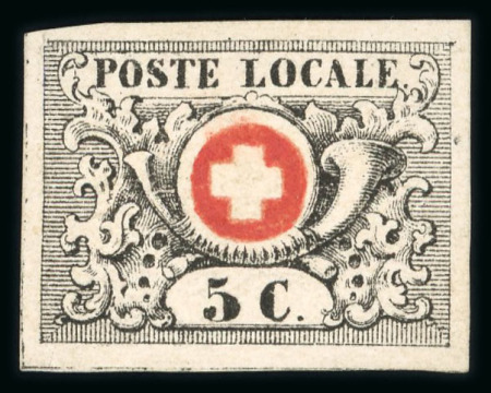 Stamp of Switzerland / Schweiz » "Waadt", "Neuenburg", "Winterthur" 1850, Waadt 5, Position 99, ungebraucht ohne Gummi