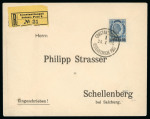 Stamp of Austria » Austrian Levant 1895 (27.1.) und 1896 (25.1.), zwei Einschreibebriefe von Konstantinopel