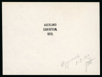 Stamp of New Zealand 1913, Auckland Exhibtion,  proof on small sheet, approved