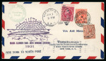Stamp of Falkland Islands 1928 (Oct 29) Wilkins Antarctic Expedition cover with Falkland Islands 1d, re-used in 1931 and carried on the Wilkins-Ellsworth Trans-Arctic Submarine Expedition,