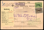 Stamp of Austria » Austrian Levant 1911, zwei Paketkarten in die Schweiz, beide von Konstantinopel