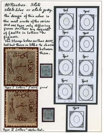 Stamp of Egypt » 1866 First Issue » Issued Stamps 5pa to 10pi specialised selection mounted and written up on seven album pages