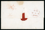 Stamp of Great Britain » 1840 1d Black and 1d Red plates 1a to 11 1840 (Nov 9) wrapper sent locally in Edinburgh to the secretary of the Bank of Scotland with 1d black pl.1a GI
