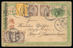 Stamp of China » Chinese Empire (1878-1949) » Postal Stationery China 1908 1c green stationery card used with painted image