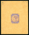 Stamp of Mauritius » 1883-94 De La Rue Watermark CA (SG 101-111) 1893 1c. pair of beautifully hand painted essays on tracing paper (65x79mm.), in an unissued design, the other as issued design