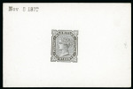 Stamp of Mauritius » 1879-80 De La Rue Watermark CC (SG 92-100) 1879-80 8c. De La Rue die proof in black on white glazed card