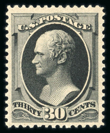 Stamp of United States » 1879-93 Bank Notes Issue -American Bank Note 1881, Hamilton 30c full black (190) intense shade and