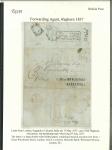 Stamp of Egypt » Private Carriers and Forwarding Agents 1837 (1.5) Folded lettersheet from London to Calcutta showing superbly clear strike of the 2-line “CARE OF MR. WAGHORN / ALEXANDRIA” hs