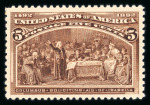 Stamp of United States » 1893 Columbus Issue 1893, Columbus with Isabella 5c (234) chocolate shade