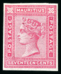 Stamp of Mauritius » 1879-80 De La Rue Watermark CC (SG 92-100) 1879-80 2c. to 2r 50c. set of nine imperforate imprimaturs,
