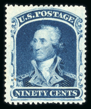 Stamp of United States » 1857-61 Issue 1860, Washington 90c blue mint never hinged original gum