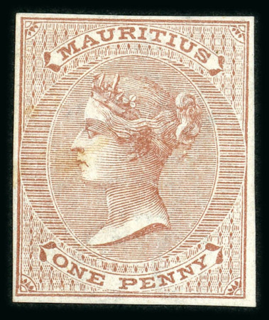 Stamp of Mauritius » 1860-72 De La Rue Issues (SG 46-72) 1863-72 1d. brown, 2d. bright blue, 4d. rose, 6d. blue-green, 10d. maroon, 1/- yellow imperforate imprimaturs