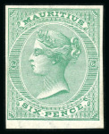 Stamp of Mauritius » 1860-72 De La Rue Issues (SG 46-72) 1863-72 1d. brown, 2d. bright blue, 4d. rose, 6d. blue-green, 10d. maroon, 1/- yellow imperforate imprimaturs